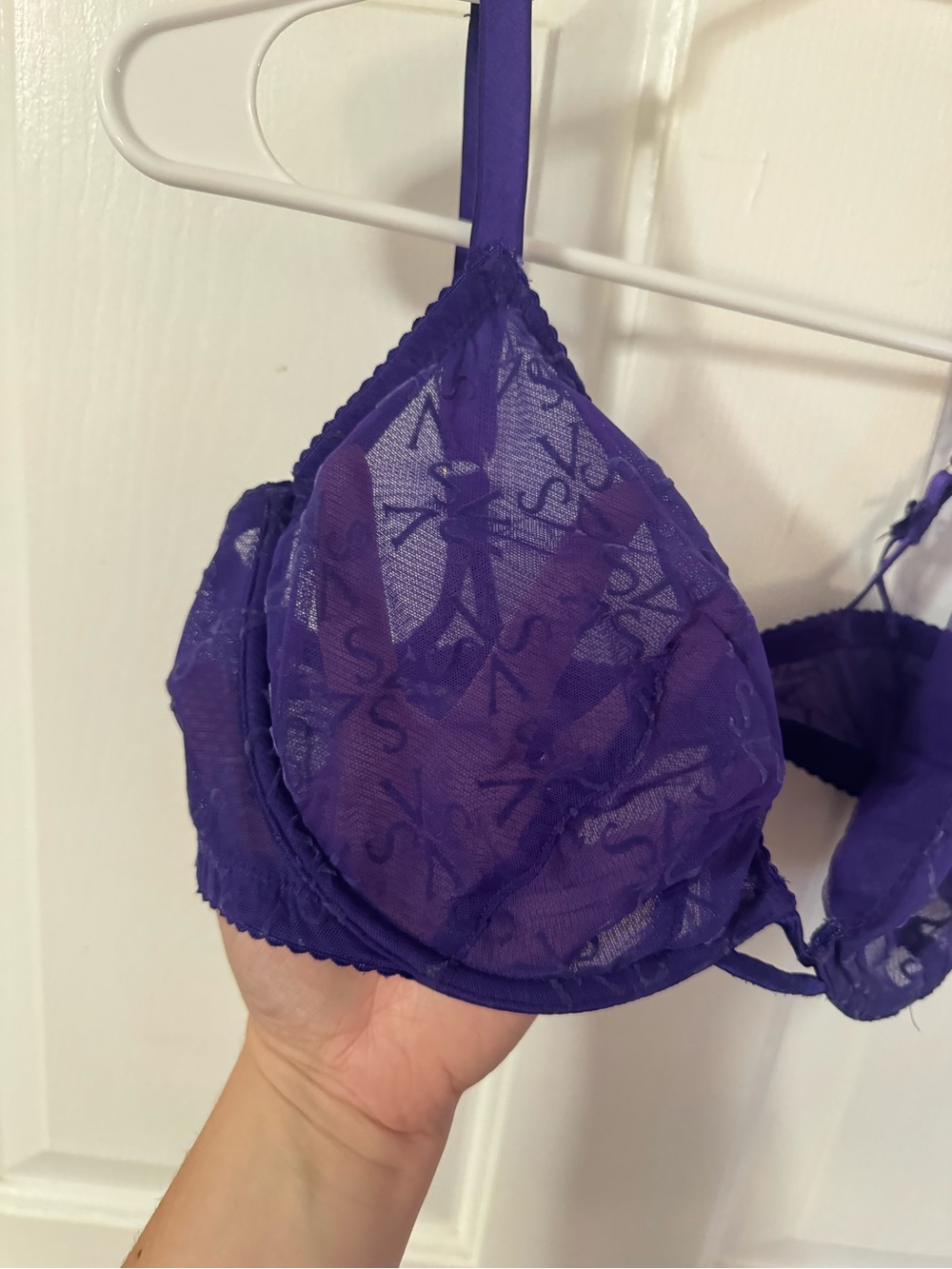 Victoria’s Secret Sheer Lace Underwire Bra in Purple